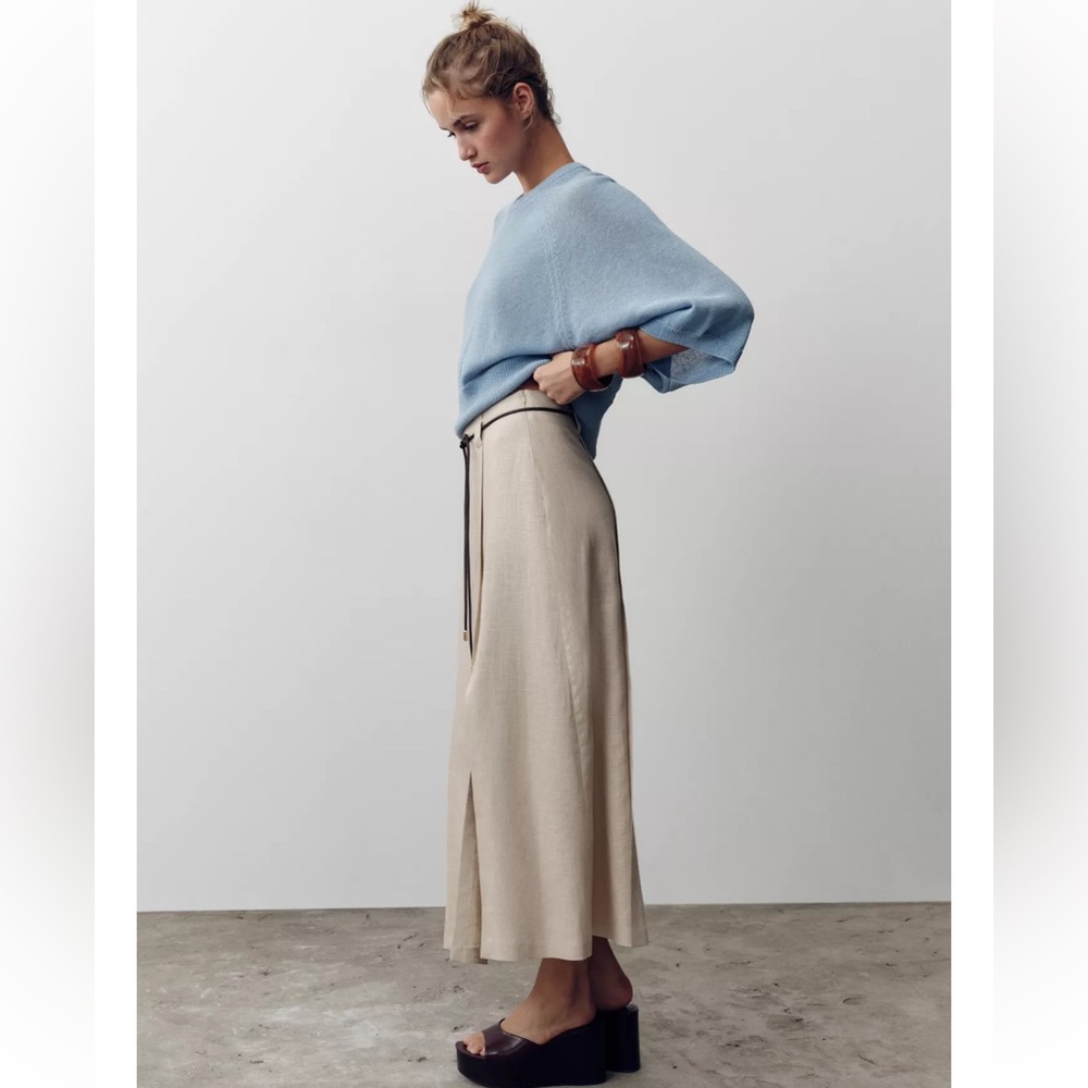 💫 Zara Maxi Skirt with Belt - NEW 💫 - Picture 7 of 14